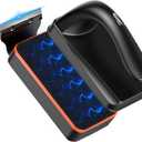 hygger Magnetic Aquarium Fish Tank Glass Cleaner,Detachable Dual-Blades Brush Tool with Floating Scrubber, Double Side Magnetic Algae Scraper for 0.2-0.4 Inch Thick Glass Aquariums Tank (M)