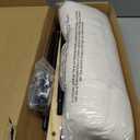 Cloud-Soft Cat Window Sill Perch with Zipper Designed Cushioned Bed, Supportive Cat Window Seat with Premium Solid Wood & Sturdy Metal Frame, Pet Hammock Bed for Large Cats (Medium, White) (Medium(21.7''x15''))