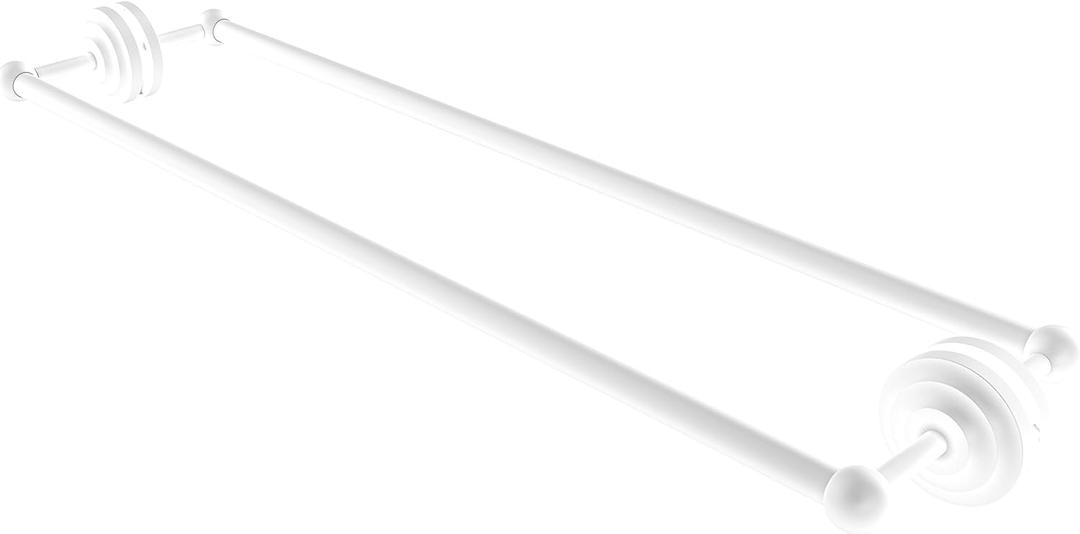 Allied Brass QN-41-BB-30 Que Collection 30 Inch Back Shower Door Towel Bar, Matte White