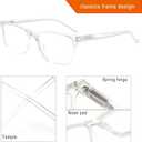 5 Pack Reading Glasses Men Women Spring Hinges Comfortable Glasses for Reading (5 Clear, 4.0)Medium