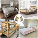 Bed Rail Brackets - Wooden Bed Frame Hardware - Heavy Duty Non-Mortise Bed Rail Fittings - Set of 4 (Screws Included)