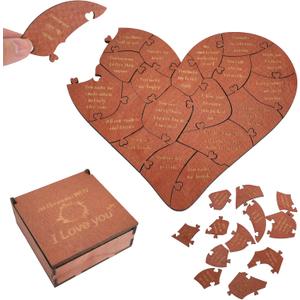 20 Reasons Why I Love You Box,Valentine Romantic Heart Puzzle Box Valentines Day Gifts for Him,Girlfriend,Boyfriend,Husband,Wife