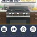 AMI PARTS DG94-03500A/Z Fit for Samsung Gas Stove Knob Replacement (5PCK) and DG94-04167 DG94-03500U Gas Stove Knobs-Models NX60T8111SS NX60T8311SS NX60T8711SS for Samsung Oven Stove knobs (Silver)