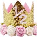 BGFKS Baby Girls Soft Tutu Skirt with Diaper Cover,1/2st Birthday Party Tutu Skirt Sets (Pink)
