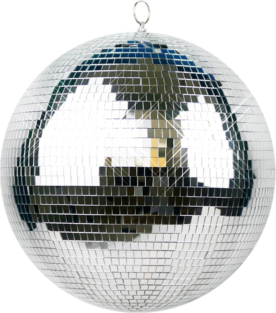 Disco Ball Mirror 12 Inch Hanging Lighting Ball for DJ Club Stage Bar Party Wedding Holiday Decoration, Large