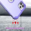 IDweel for iPhone 11 Pro Max Case with Tempered Glass, Hybrid 3 in 1 Shockproof Slim Heavy Duty Protection Hard PC Cover Soft Silicone Bumper Full Body Case for iPhone 11 Pro Max 6.5",Purple
