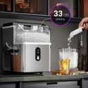 Kismile Nugget Ice Maker,33 Lbs/24H,Chewable Ice,Self-Cleaning,Steel