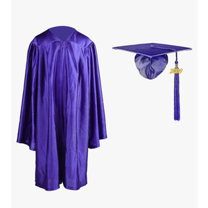 Shiny Kindergarten Graduation Cap and Gown Set Color: Purple Size: 36"