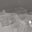 Rypet 2 Pack No Mess Automatic Bird Feeder Transparent Food Container Cage Acrylic Parrot Feeder Accessories for Small Birds Parrot Cockatoo Canary