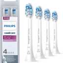 Philips Sonicare Optimal Gum Care Replacement Toothbrush Heads, HX9034/65, BrushSync Technology, White 4-pk (4 Count (Pack of 1)
