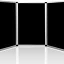 Sherr 3 Panel Trade Show Presentation Board, 72 x 35.3 inches Tri Fold Display Board, Black Single Sided Tabletop Display, Folding Panel for Trade Show Table Top