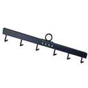 31.5" Fence Stretcher Bar 6 Thickened Hooks Steel Chain Link Fabric Fence Stretcher Woven Wire Fence Stretcher Fabric Black Steel Bar Fence Stretcher Tool