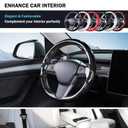 Steering Wheel Cover for Tesla Model 3 Highland(2024-Present)/ Model Y Juniper(2025-Present),Anti-Slip,Comfortable Grip,Breathable,Customized for Tesla Model 3/Y Accessories,Bright White
