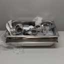 IMACONE Chafing Dish Buffet Set 6 Packs, 5QT Round& 8QT Rectangle Stainless Steel Chafer for Catering, Chafers and Buffet Warmer Sets w/Food & Water Pan, Lid, Fuel Holder for Event Party Holiday