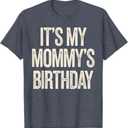 Vintage It's My mommy's Birthday Distressed Men Women Kids T-Shirt, Size S