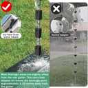 Rain Chain Gutter Adapter Kit for Drains Not Directly Under Gutter, Pinned Metal Rain Chain Installer - Black