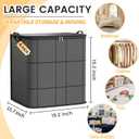 4 Pack Large Clothes Storage Bags, Comforter Storage organizers with lid, Clothing Storage Bins with Reinforced Handles, Sturdy Zippers, for Clothes & Bedding