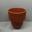 10 Pack 12 Inch Plastic Flower Pots Planters for Indoor Plants, Plant Pots with Drainage Hole and Tray Large Plant Pot with Saucer for Garden Outdoor Indoor (10, 12 Inch)
