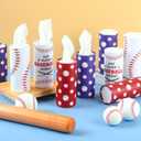 Faccito 12 Pcs Car Tissues Cylinder Holder with Facial Tissue Bulk Baseball Themed Tissue Holder Travel Tissues Tubes Boxes Container for Car Cup Baseball Party Decoration Supplies