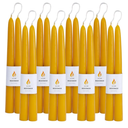 16PCS Beeswax Taper Candles, 9" Handmade Natural Candles, Dripless and Smokeless, 9 Hour Burn Time