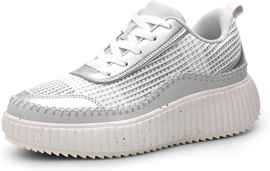 DREAM PAIRS Women Chunky City Tweed Comfortable Casual Platform Fashion Sneaker (9)