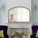 ironsmithn Gold Arched Mirror, 28"x36" Antique Mirrors with Beaded Frame, Classic Vintage Decorative Mirror, Marlowe Accent Mirrors for Mantel Fireplace Bedroom Bathroom Living Room Entryway
