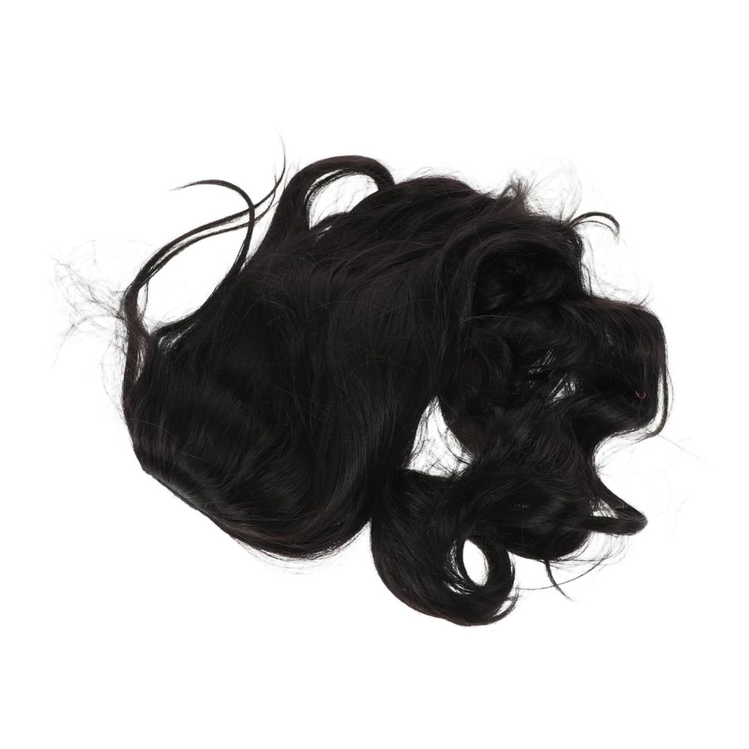 Alipis Natural Black Long Wavy Curly Wig Middle Part Heat Resistant for Women Cosplay Costume Halloween Party Dress-up with Realistic Soft Texture