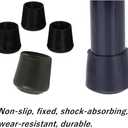 2 x Table Chair Rubber Leg Tips Caps, 8PCS Chair Leg Tips Caps, Rubber Furniture Feet Round for Furniture Legs, No Scratches and Reduce Noise(Black)
