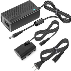 Kimaru ACK-E6 DR-E6 DC Coupler LP-E6 LP-E6N Dummy Battery AC Power Adapter Kit for Canon EOS R R5 R6 R6II R7,80D 70D 60D 90D,5D Mark II III IV,6D 7D,6D Mark II,7D Mark II,60Da 5Ds 5Ds R Cameras.