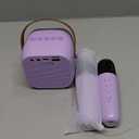 Karaoke Machine for Kids Adults, Karaoke Toys Gifts for Girls Boys, Portable Bluetooth Speaker with Wireless Microphone, Birthday Gifts for Girls Boys Ages 4, 5, 6, 7, 8, 9, 10, 12+ Years Old (Purple 2 Mics)