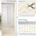 Acrylic Crystal Beaded Curtain 35.5x79inches 45 Strands Bead String Curtains Hanging Door Beads Wave Pattern Hanging Room Divider for Doorway Window Bedroom Home Decor