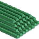 BOTINDO Garden Stakes 48 Inches Sturdy Green Plant Sticks 25 Pack, Metal Tomato Stakes Support, Yard Plant Support Cage for Potted Plants, Tomatoes, Trees, Cucumber, Fences, Beans (48 inch)