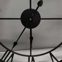 Antique Tower 24 inch Large Roman Numeral Wall Clock, Indoor Outdoor Patio Waterproof Oversized Decorative Contemporary Clock, Antique Black Metal Wall Clock Battery Operated Retro Art Hanging Clock,2