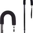DMI Deluxe Adjustable Cane with Comfort Grip Handle and Strap, Black