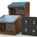 Driveway Alarms- 1/2Mile Solar Driveway Alarm System- Up to 70FT Wide Sensor Range- Fully Weatherproof Outdoor Motion Sensor&Detector DIY Security Alert System-1 Receiver and 2 Sensors KIT