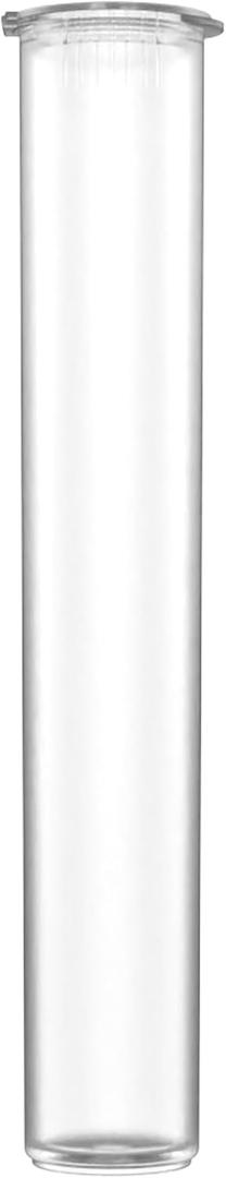 116mm CR Plastic Packaging Pop Top Tubes - Child Resistant Travel Holder Vial Containers - 500 Qty (Clear)