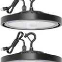 Eilpass LED Shop Lights 100W 16,000LM 5000K Super Bright High Bay Shop Lights with US Cable Plug in for Garage Workshop Warehouse Factory Barn (100W 2Pack)