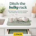 Cuisinart Dish Drying Mat for Kitchen Counter, 2-Pack XL 18"x24"