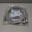 2-Pack Premium Stainless Steel Washing Machine Hoses - 6 FT No-Lead Burst Proof Inlet Supply Lines - 90 Degree Elbow Connection - 10 Year Warranty