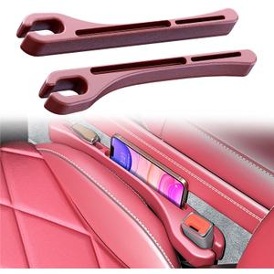 2PCS Car Seat Gap FillerGap Stopper Fill Gap Between Seat and ConsoleBuilt-in Recessed Storage OrganizerUniversal for Most Cars Trucks SUVs to Stop Things from DroppingRed