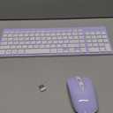 Cimetech Wireless Keyboard and Mouse Combo, Compact Full Size Wireless Computer Keyboard and Mouse Set 2.4G Ultra-Thin Sleek Design for Windows, Computer, Desktop, PC, Notebook - Purple