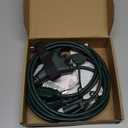 15FT Outdoor Green Extension Cord with Multiple Outlets, Evenly Spaced 3 Outlets, Light Duty 16/3 SJTW Cable with Grounded Plugs, 13AMP 1625W 125V 16AWG, ETL Listed