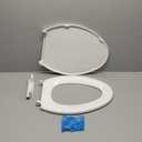 KOHLER K-4636-0 Cachet Elongated, Grip-Tight Bumpers, Quiet-Close Release Hinges, Quick-Attach Hardware, No Slam Toilet Seat, White