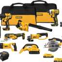 DEWALT 20V MAX Power Tool Combo Kit, 10 Tool Cordless Power Tool Set, 2 Batteries, Charger and 2 Bags Included, Dewalt Brushless Combo Kit (DCK1021D2)