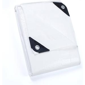 GUARD SHIELD Tarp White 9x12 Feet Multi Purpose Waterproof Poly Tarp Cover 5mil