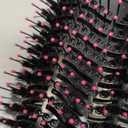 Dual Voltage Hair Dryer Brush with Negative Ion Anti-frizz Styler - Hot Air Volumizer for 110V-120V/220V-240V European and Travel Use