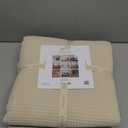 100% Turkish Cotton Waffle Blanket Queen - Cozy, Airy, Lightweight Summer Throw Blankets - Made in Turkiye (Natural Raw Blanket, Twin Size 70" x 90" inch)