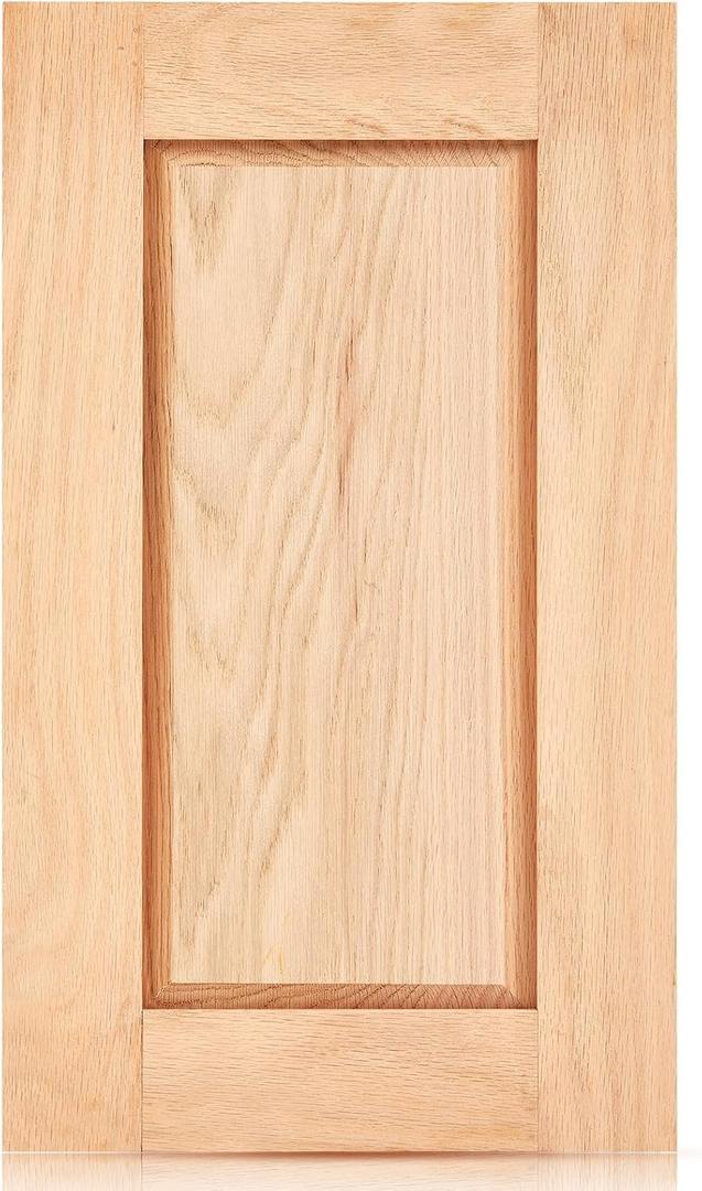 Unfinished Oak Kitchen Cabinet Door Replacement Shaker Cabinet Doors Bathroom Vanity Replacement Doors for Kitchen, Bathroom, Closet(13.25'' W X 22.5'' H)