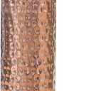 Copper Water Bottle (34oz/1000ml) 100% Pure Handmade Hammered Ayurvedic Pure Copper Vessel for Drinking Heavy Duty & Leak-proof