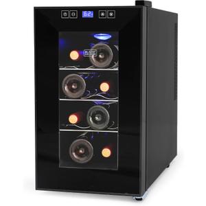 BLACK+DECKER BD60026 Wine Cellar with LED Display (8-Bottle Capacity)